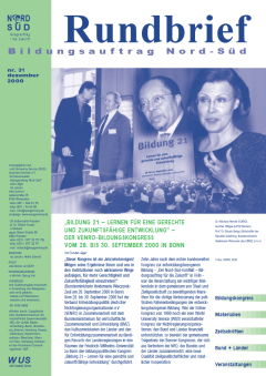 Titelblatt Rundbrief "Bildungsauftrag Nord-Süd" Nr. 31 mit Kongressteilnehmerinnen