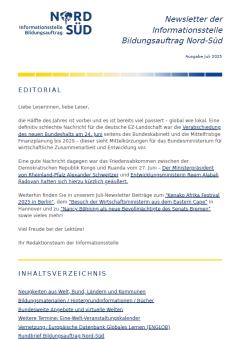Newsletter Bildungsauftrag Nord-Süd / Juli 2025
