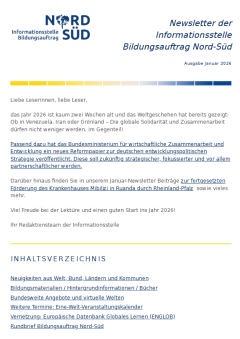 Newsletter Bildungsauftrag Nord-Süd / Januar 2026