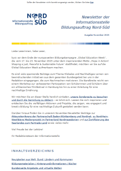 Newsletter Bildungsauftrag Nord-Süd / November 2025