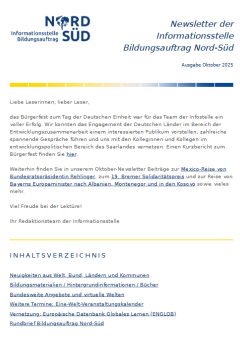 Newsletter Bildungsauftrag Nord-Süd / Oktober 2025