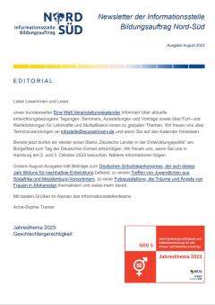 Vorschau Newsletter August 2023