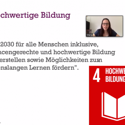 Maria Richet_Hochwertige Bildung - Screenshot WUS (c)