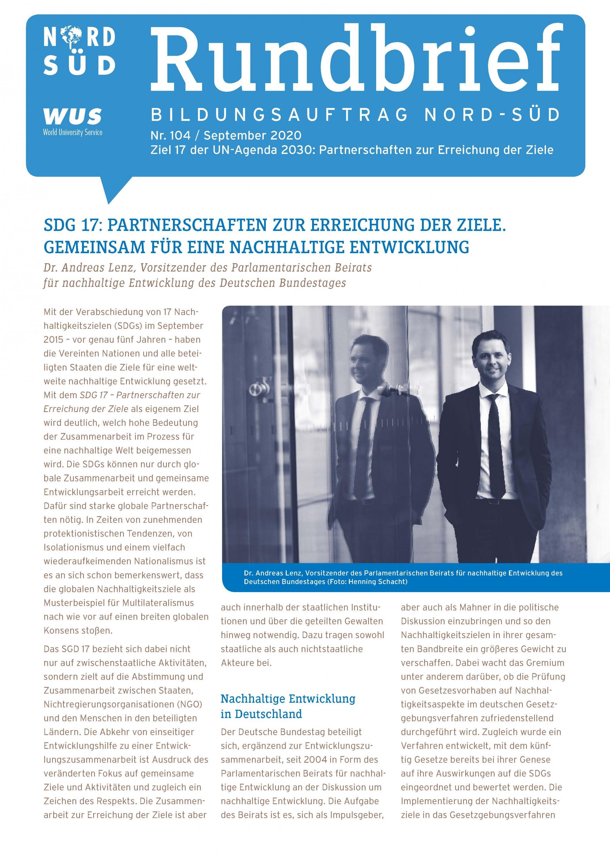 Cover Rundbrief 104