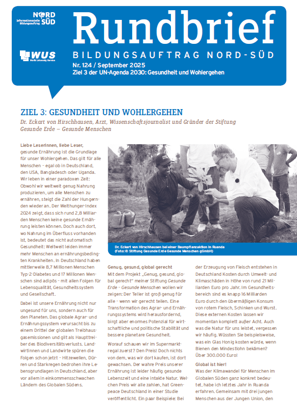 Cover des Rundbriefs Bildungsauftrag Nord-Süd Nr. 124