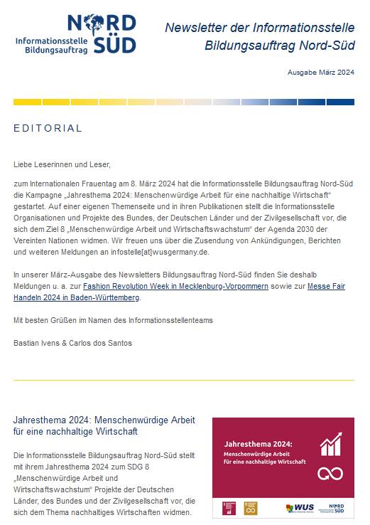 Vorschau Newsletter März 2024