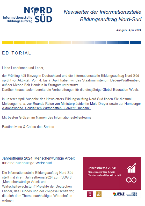 Vorschau Newsletter April 2024