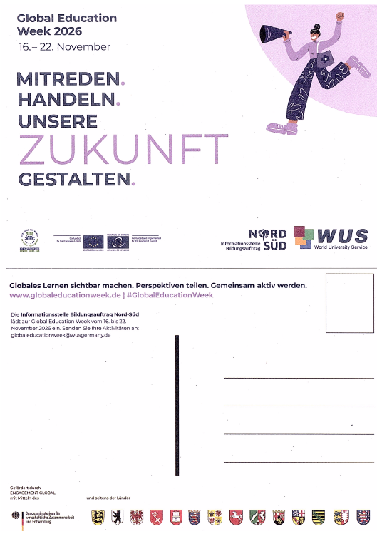 Postkarte Global Education Week 2026