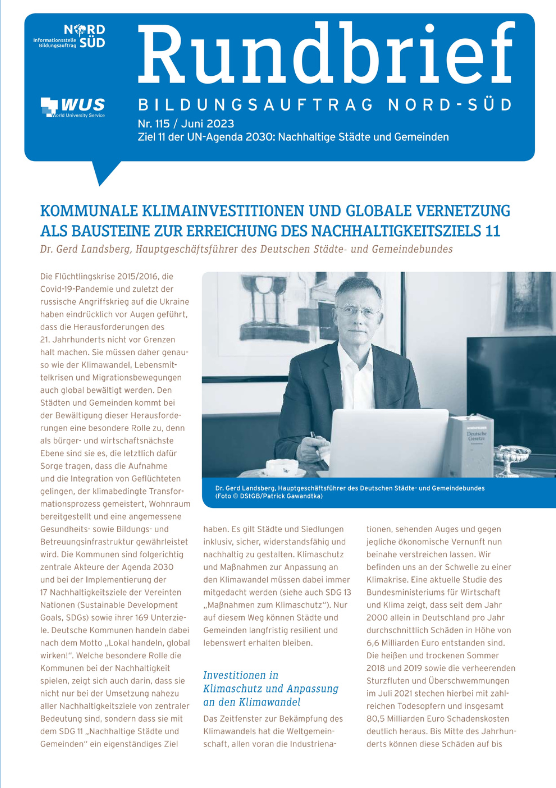 Cover des Rundbriefs Bildungsauftrag Nord-Süd Nr. 115
