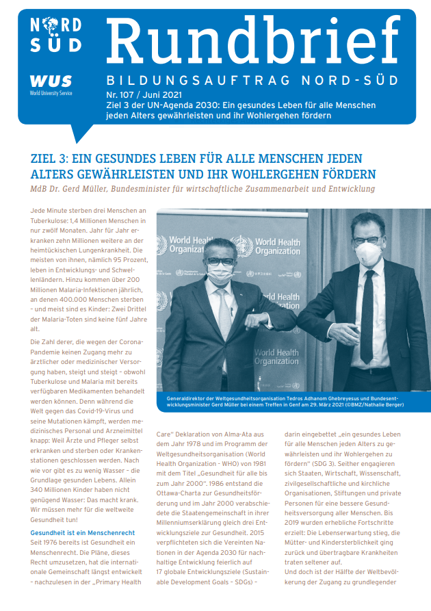 Cover des Rundbriefs Bildungsauftrag Nord-Süd Nr. 107