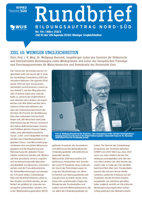 Cover des Rundbriefs Bildungsauftrag Nord-Süd Nr. 114