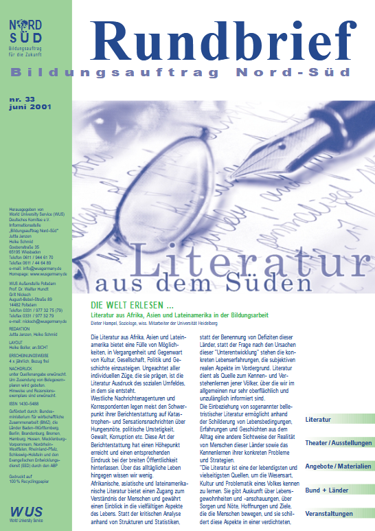 Cover des Rundbriefs Bildungsauftrag Nord-Süd Nr. 33