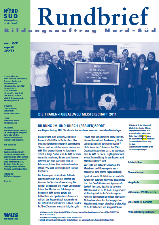 Cover des Rundbriefs Bildungsauftrag Nord-Süd Nr. 67