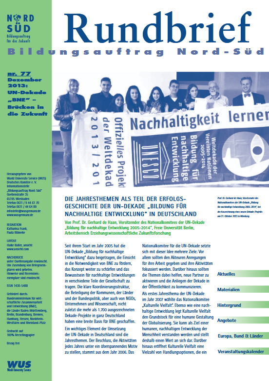 Cover des Rundbriefs Bildungsauftrag Nord-Süd Nr. 77
