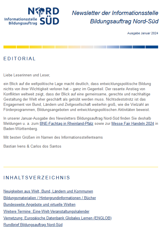 Vorschau Newsletter Januar 2024