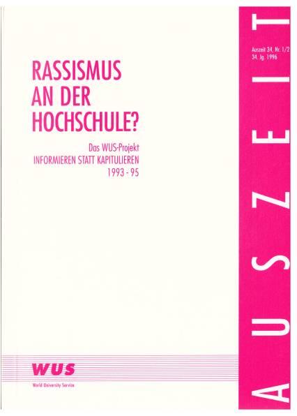 Titelblatt Rassismus an der Hochschule?