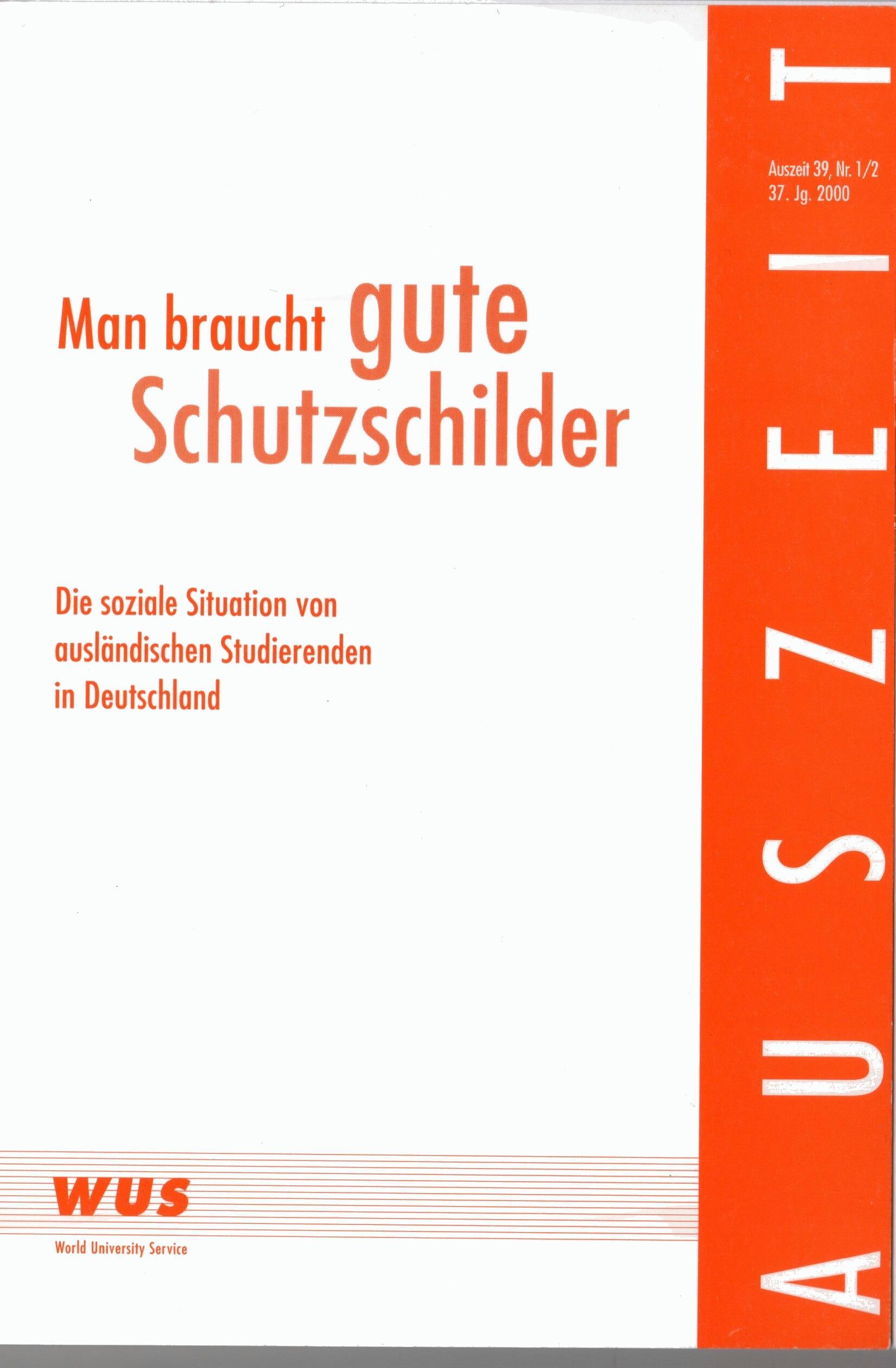 Titelblatt von Man braucht gute Schutzschilder