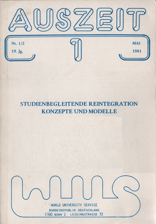 Titelblatt Studienbegleitende Reintegration