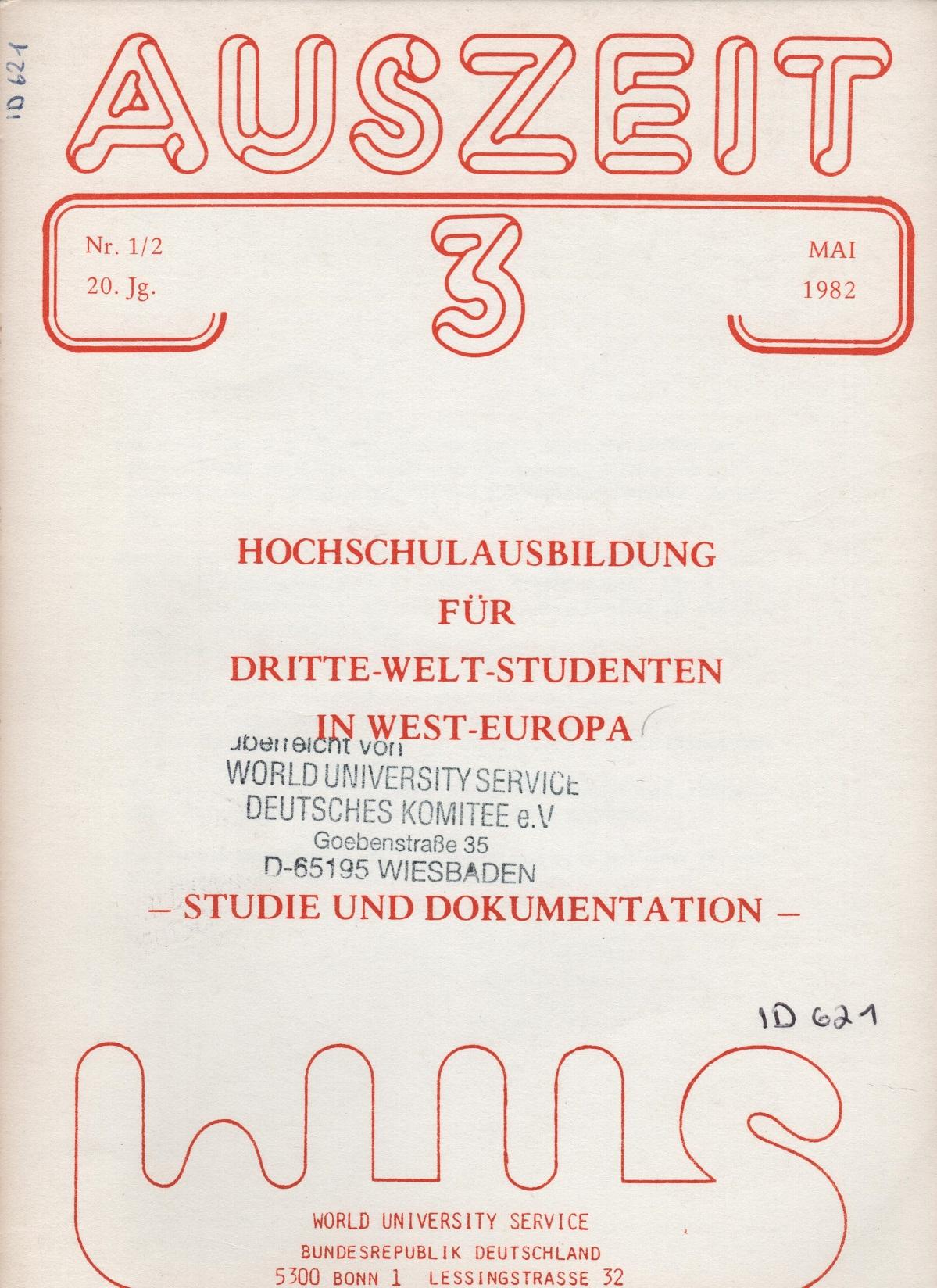 Titelblatt Hochschulausbildung