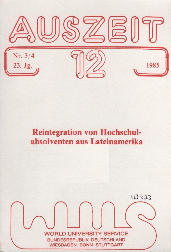 Titelblatt Reintegration von Hochschulabsolventen