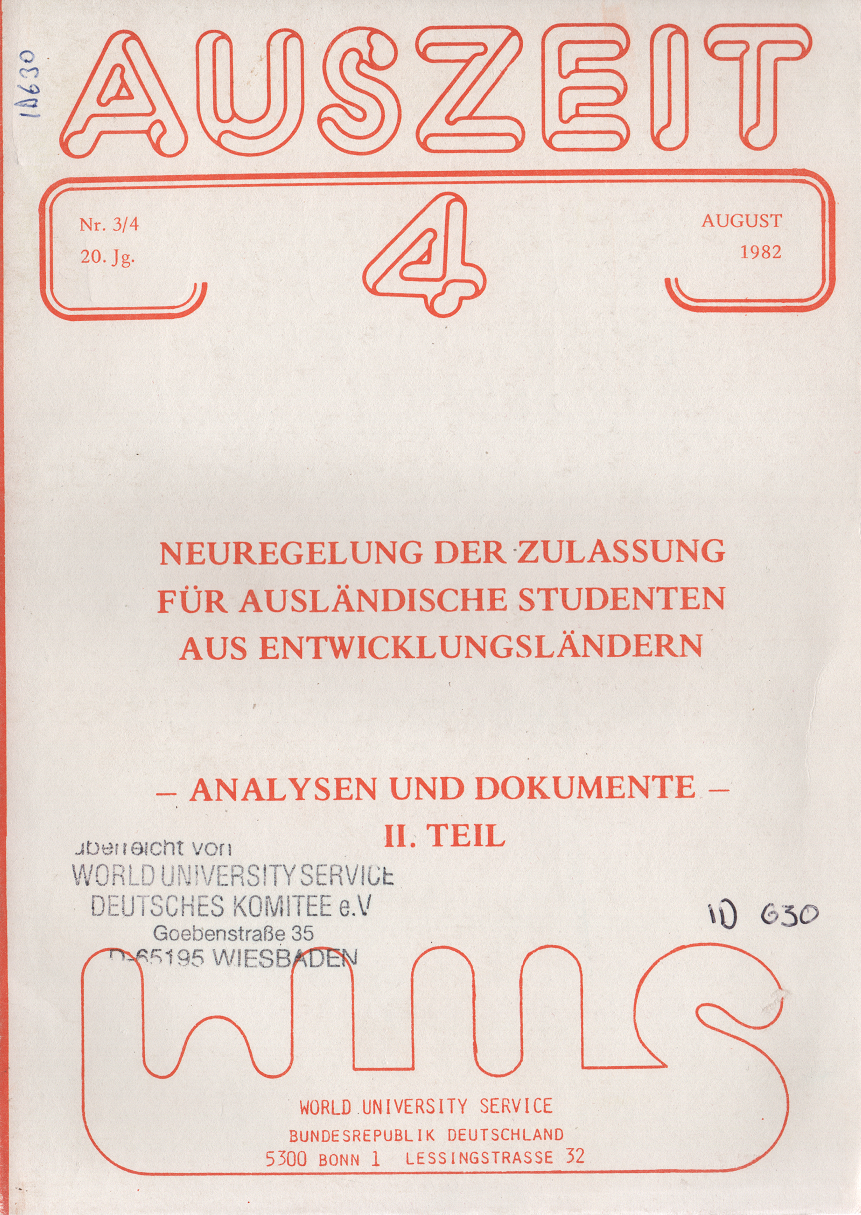 Titelblatt Neuregelung der Zulassung