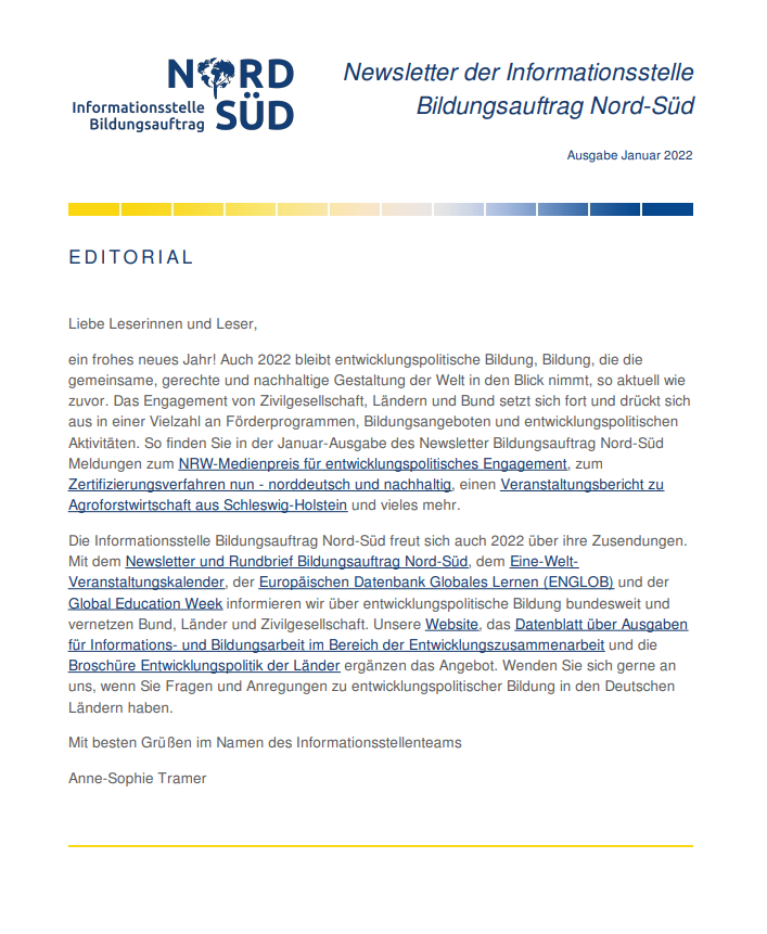 Vorschau Newsletter Januar 2022
