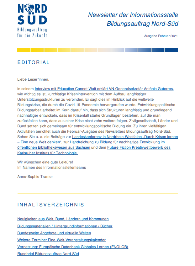 Vorschau Newsletter Februar 2021