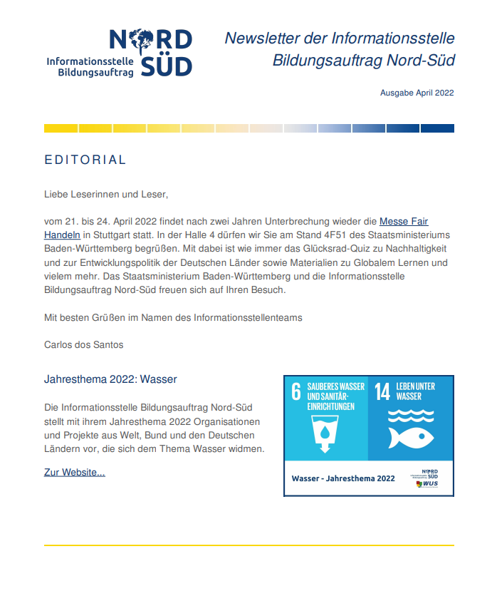 Vorschau Newsletter April 2022