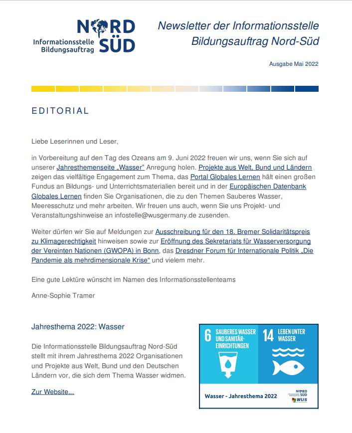 Vorschau Newsletter Mai 2022
