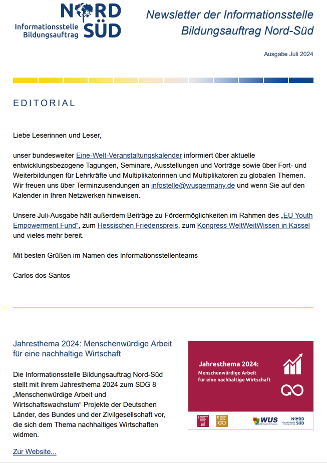 Vorschau Newsletter Juli 2024