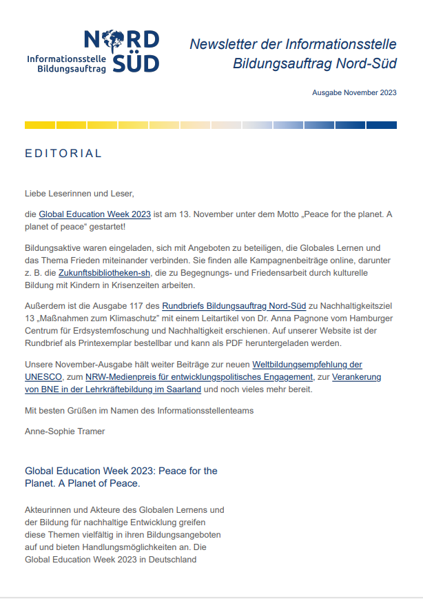 Vorschau Newsletter November 2023