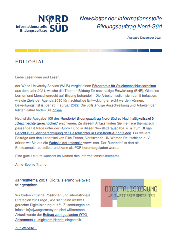 Vorschau Newsletter Dezember 2021