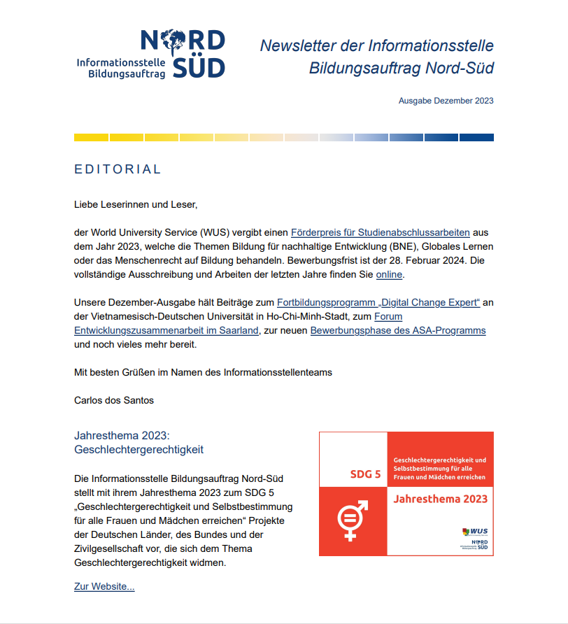 Vorschau Newsletter Dezember 2023