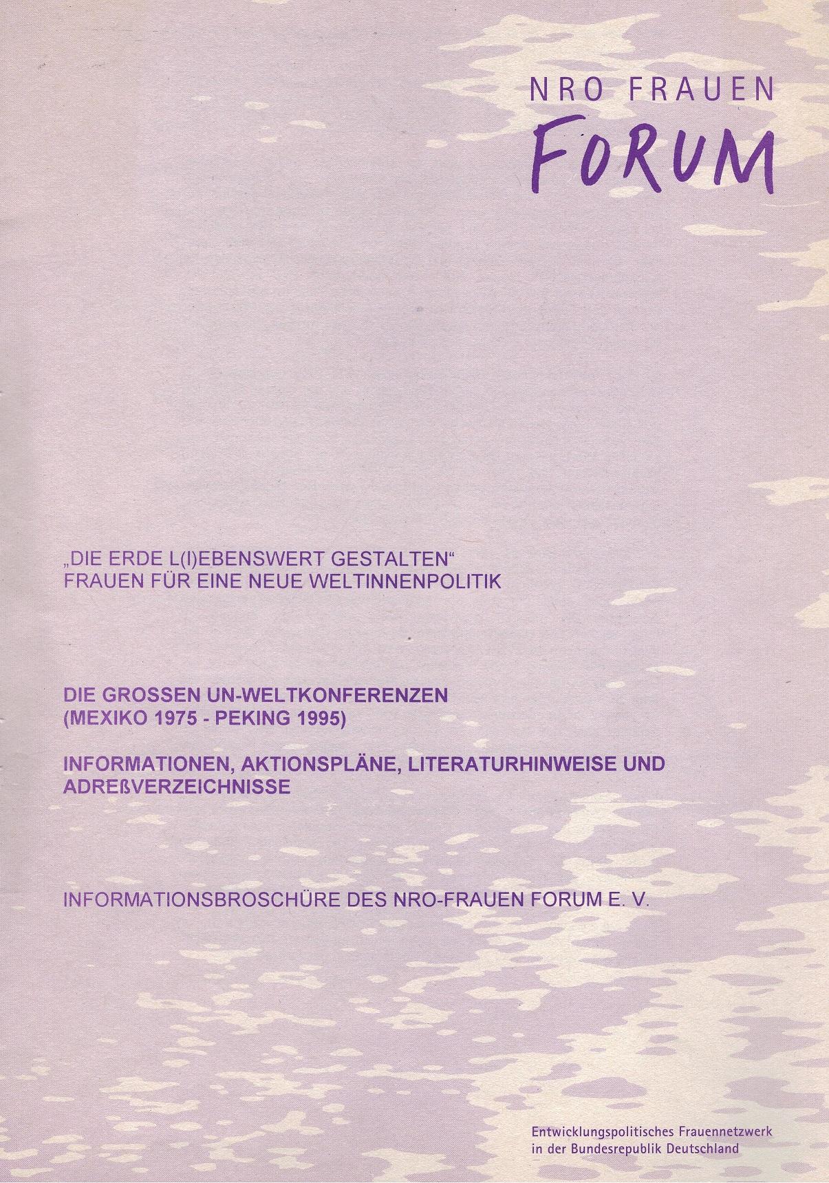 Informationsbroschüre NRO-Frauenforum e. V.
